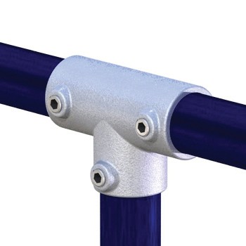 Rundrohrverbinder T-Stück lang (Stahl), für RuRo Ø 48mm