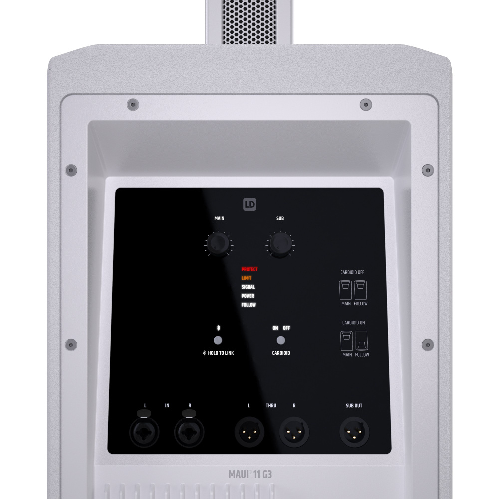 LD Systems MAUI® 11 G3 Portables Cardioid Säulen PA System, Weiß