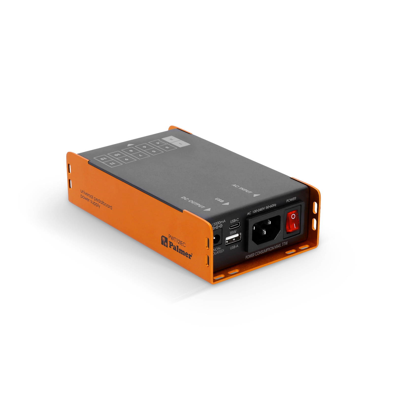 PALMER PWT12IEC Universalpedalboard Netzteil mit USB