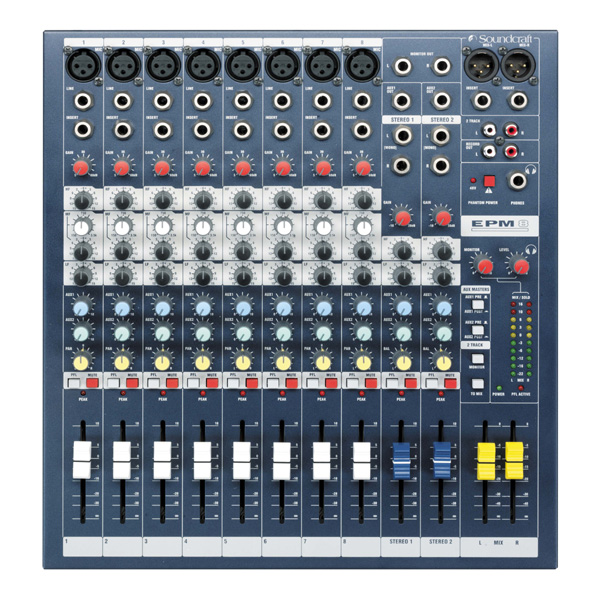 Soundcraft EPM-8 Mischpult 8xXLR+2xStereo Inputs, EQ Band 3