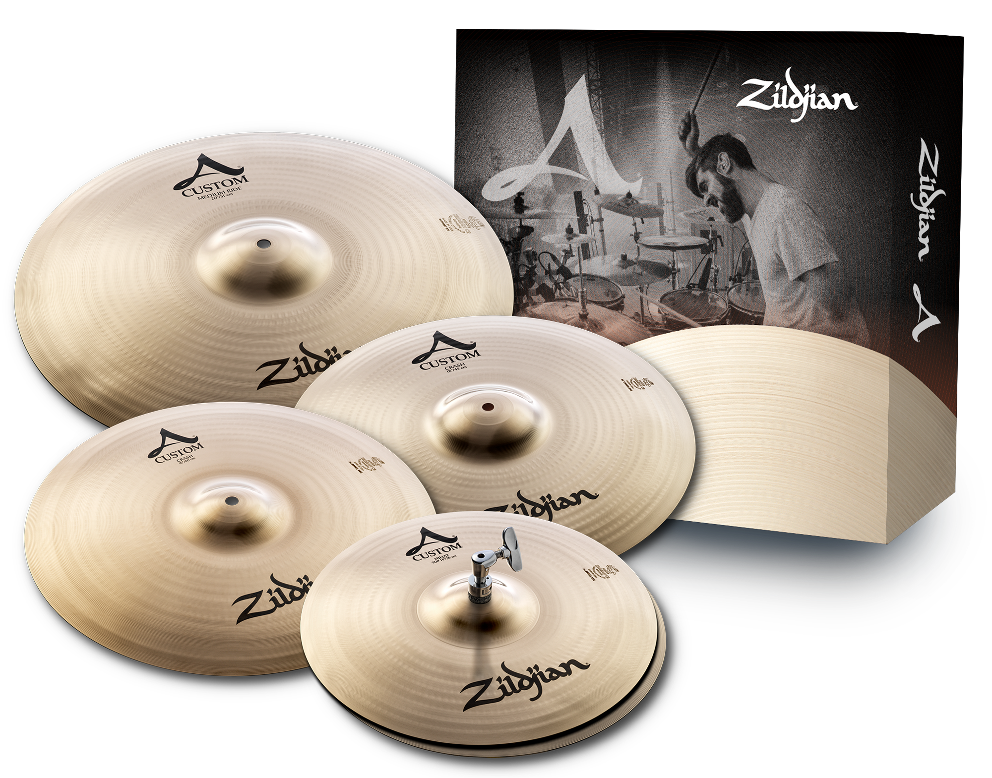 ZILDJIAN Beckenset A Custom Cymbal Pack 14H/16+18Cr/20R